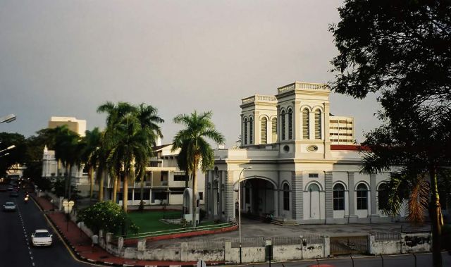 Historisches Gebäude an der Lebuh Light - George Town, Malaysia