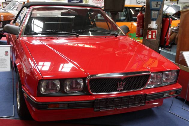 Maserati Biturbo Spyder, Baujahre 1981 bis 1988 - Automuseum Nordsee Maserati Biturbo Spyder, Baujahre 1981 bis 1988 - Automuseum Nordsee