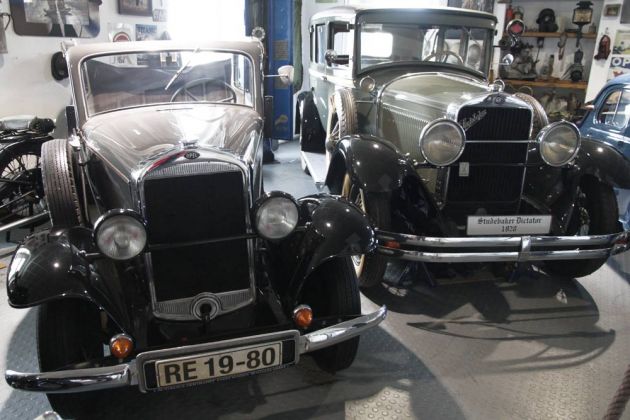 Automuseum Nossen - ein Opel 4/20 neben einem äusserst seltenen Studebaker Dictator, Series GE, Baujahr 1928 Automuseum Nossen - ein Opel 4/20 neben einem äusserst seltenen Studebaker Dictator, Series GE, Baujahr 1928