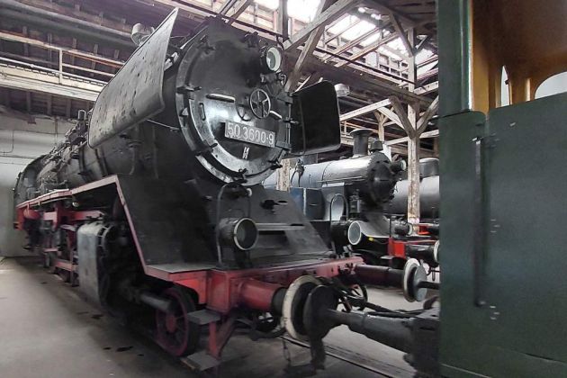Dampflokomotive 50 3600, Umbau aus 50 775 - Baujahr1941, Hersteller Henschel - Bayerisches Eisenbahnmuseum, Nördlingen