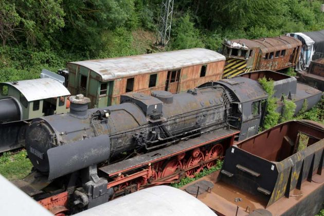Dampflokomotive 52 2195-7 - Baujahr1943 - Hersteller Henschel - Bayerisches Eisenbahnmuseum, Nördlingen