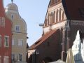 Landshut in Niederbayern - die untere Altstadt mit der Heilig-Geist-Kirche