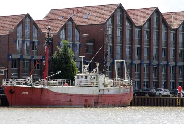 Der Hafen von Leer an der Leda - 'Duo', ein Heringslogger, der 1958 auf der Elbewerft Boizenburg gebaut wurde Der Hafen von Leer an der Leda - 'Duo', ein Heringslogger, der 1958 auf der Elbewerft Boizenburg gebaut wurde