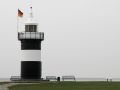 Deutschland, Niedersachsen - Quermarkenfeuer Wremer Tief, der zehn Meter hohe Leuchtturm 'Kleiner Preusse' des Baujahres 1906 in Wremen an der Wesermündung