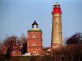 Deutschland, Mecklenburg-Vorpommern - Kap Arkona, Ostseeinsel Rügen, der 'Schinkelturm' von 1826 und der Neue Leuchtturm von 1905 