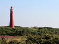 Niederlande, Nordseeinsel Schiermonnikoog - Noordertoren, der 37 Meter hohe aktive Leuchtturm - 1853 bis 1854 aus Ziegel- und Natursteinen errichtet 