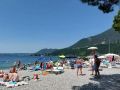Toscolano-Maderno an der Riviera Bresciana des Gardasees - am Lido, dem kostenfreien Badestrand 