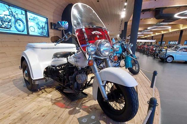 Top Mountain Motorcycle Museum - Harley-Davidson Servi Car, Baujahr 1973 – Zweizylinder-V-Motor, 740 ccm, 22 PS Top Mountain Motorcycle Museum - Harley-Davidson Servi Car, Baujahr 1973 – Zweizylinder-V-Motor, 740 ccm, 22 PS