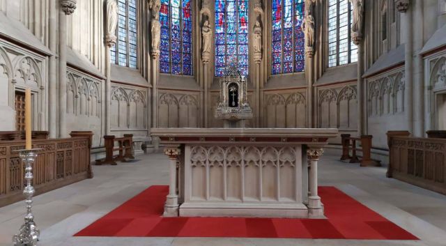 Münster in Westfalen im Zentrum des Münsterlands - der Innenraum der St. Lamberti Kirche Münster in Westfalen im Zentrum des Münsterlands - der Innenraum der St. Lamberti Kirche