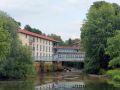 Nienburg/Weser -  die R&uuml;ckseite des Hotels 'Weserschl&ouml;sschen' sowie der in die Weser fliessende Meerbach