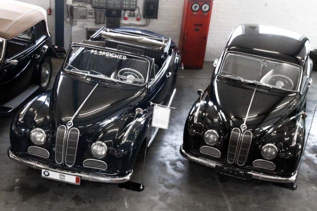 PS.SPEICHER in Einbeck, das PS.Depot Automobile - BMW-Barockengel im Doppelpack, BMW 501 als Cabriolet und als Limousine PS.SPEICHER in Einbeck, das PS.Depot Automobile - BMW-Barockengel im Doppelpack, BMW 501 als Cabriolet und als Limousine