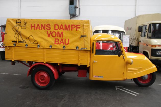 Goliath GD 750 Hochpritsche, Baujahre 1949 bis 1955 - Zweizylinder-Zweitakt, 396 ccm, 14 PS Goliath GD 750 Hochpritsche, Baujahre 1949 bis 1955 - Zweizylinder-Zweitakt, 396 ccm, 14 PS