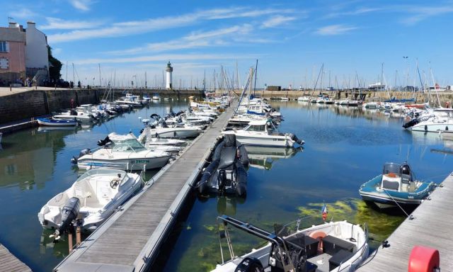 Port Haliguen auf der bretonischen Halbinsel Quiberon - eine Teilansicht des Yachthafens Port Haliguen auf der bretonischen Halbinsel Quiberon - eine Teilansicht des Yachthafens
