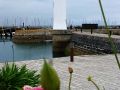 Der Leuchtturm in Port Haliguen auf der Halbinsel Quiberon in der Bretagne - Phare de Port Haliguen, Baujahr 1840, H&ouml;he 11,3 Meter