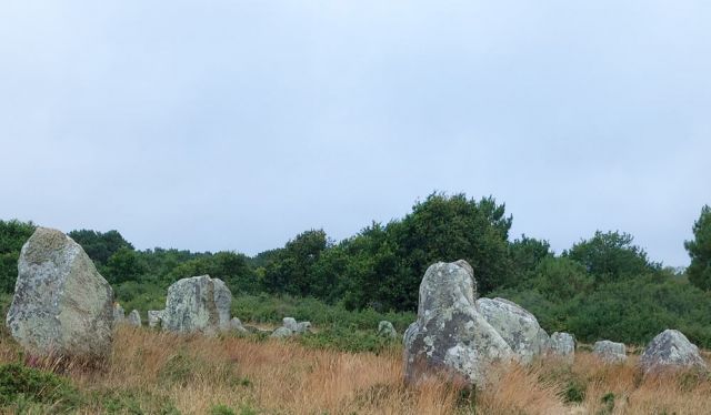 Carnac am Golf von Morbihan im Süden der Bretagne - Steinreihen, stehende Menhire und Dolmen Carnac am Golf von Morbihan im Süden der Bretagne - Steinreihen, stehende Menhire und Dolmen