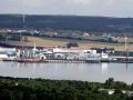 Die Hafenstadt Sassnitz auf der Ostseeinsel Rügen - der Fährhafen in Sassnitz-Mukran