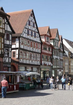 Schmalkalden am Rande des Thüringer Waldes - Fachwerkhäuser in der Auer Gasse Schmalkalden am Rande des Thüringer Waldes - Fachwerkhäuser in der Auer Gasse