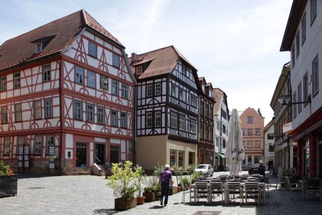 Schmalkalden am Rande des Thüringer Waldes - das Luther-Haus und weitere Fachwerkhäuser am Luther Platz Schmalkalden am Rande des Thüringer Waldes - das Luther-Haus und weitere Fachwerkhäuser am Luther Platz