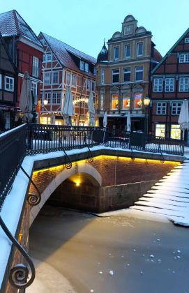 Hansestadt Stade - historische Gebäude am Fischmarkt Hansestadt Stade - historische Gebäude am Fischmarkt